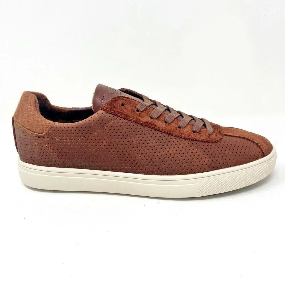 Clae Noah Chestnut Oiled Leather Mens Size 7 Premium Sneakers - Picture 1 of 5
